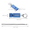 Whistle Emergency Noopel Three Tubes Survival Whistles 2 Pack with Lanyard for Hiking Camping Kayak Sports Outdoor Safety Kids Lifeguard Rescue Signaling (Blue) view 3