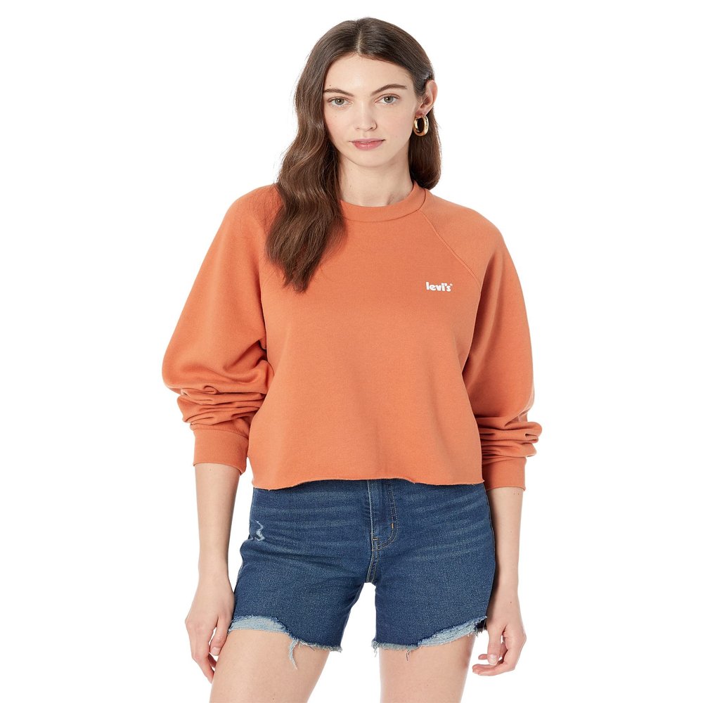 Levi's Women's Laundry Day SweatShorts, Autumn Leaf-Peach, X-Large