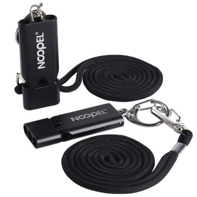 Whistle Emergency Noopel Three Tubes Survival Whistles 2 Pack with Lanyard for Hiking Camping Kayak Sports Outdoor Safety Kids Lifeguard Rescue Signaling (Black)