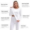 PISIQI Thermal Underwear Women Ultra-Soft Long Johns Set Base Layer Skiing Winter Warm Top & Bottom (White, X-Small) view 2