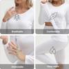 PISIQI Thermal Underwear Women Ultra-Soft Long Johns Set Base Layer Skiing Winter Warm Top & Bottom (White, X-Small) view 3