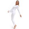 PISIQI Thermal Underwear Women Ultra-Soft Long Johns Set Base Layer Skiing Winter Warm Top & Bottom (White, X-Small) view 4