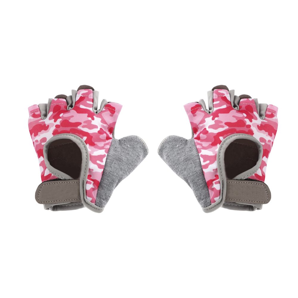 Kids Half Finger Cycling Gloves - Breathable Non Slip Bike Riding Gloves with UV Protection for Boys & Girls Aged 6-10
