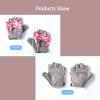 Kids Half Finger Cycling Gloves - Breathable Non Slip Bike Riding Gloves with UV Protection for Boys & Girls Aged 6-10 view 3