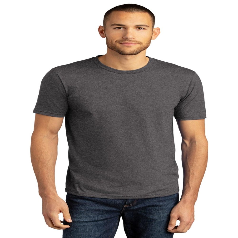District Perfect Tri DTG TeeDM130DTG Heathered Charcoal