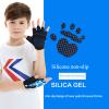 Kids Half Finger Cycling Gloves - Breathable Non-Slip Fingerless Bike Riding Mittens, Shockproof Sports Training UV Protection Outdoor Skateboard Gloves for Boys Girls 6-10Y view 3