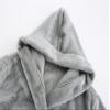E.W Apparel Boys Fleece Robe Girls Hooded Bathrobe Toddlers Soft Fuzzy Robe for Kids(Gray,13-14 Years) view 3