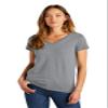 District Women's The Concert Tee V-Neck DT5002 Heather Grey view 1