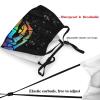Cute Black Skeleton Middle Finger Face Mask Washable for Women Men Decorative Reusable Mouth Cover Balaclava Adjustable Ear Loops Black view 4