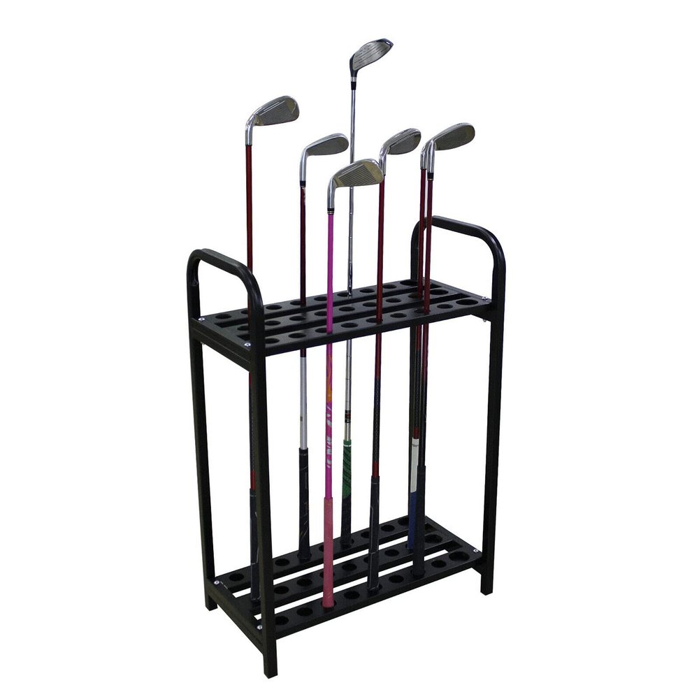 DNYSYSJ Golf Putter Stand, Sturdy Metal Golf Club Display Stand Rack Golf Club Putter Stand, 27 Golf Clubs Organizer Holder Golf Clubs Shelf, Golf Club Set Storage Golf Putter Rack