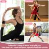 Geyoga Dance Shoe Covers Socks for Dancing on Smooth Floors Over Sneakers Protecting Knee(4 Pairs,Black, Gray, Red, Blue) view 2