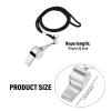 Geyoga 4 Pcs Men's Official Referee Costume Set Black and White Stripe Referee Shirt Hat Whistle Lanyard for Carnival(XL) view 4