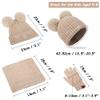 MAYLISACC Toddler Hat and Gloves Set Girl 3 Pack Kids Hat and Gloves Set Winter Warm Beanie Hat Neck Warmer Kids Boys Gloves 4-7 Snow Gloves for Toddler Gloves Girls Mittens for Toddler Boys Yellow view 3
