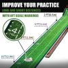 GimiYaa Indoor Putting Green and Outdoor with Auto Ball Return, Golf Greens for use mat Office, Backyard Crystal Velvet Solid Wood Base, LIGHT BROWN, (GEFQD002) view 2
