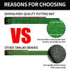 GimiYaa Indoor Putting Green and Outdoor with Auto Ball Return, Golf Greens for use mat Office, Backyard Crystal Velvet Solid Wood Base, LIGHT BROWN, (GEFQD002) view 4