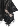 Urban CoCo Women's Winter Vintage Poncho Capes Tassel Blanket Shawl Wrap Cardigan Coat (#1-Black) view 3