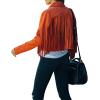 Inevnen Fringe Jacket Women Long Sleeve Vintage Coats Open-Front Tassel Cardigan Casual Outerwear (XL, Red) view 2