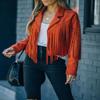 Inevnen Fringe Jacket Women Long Sleeve Vintage Coats Open-Front Tassel Cardigan Casual Outerwear (XL, Red) view 3
