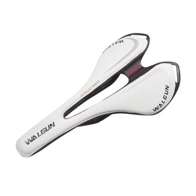 WALGUN WG998 Comfortable Carbon Bike Saddle for Men Women Road MTB Mountain Bike Carbon Bike Seat with Oval Rail 7x9 Lightweight Bicycle Carbon Saddles 143mm (White)