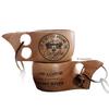Campfire Together Personalized Portable Kuksa Wood Camp Mug - 100% Natural Wooden Cup with Carabiner, Custom Name Camping Wooden Mug & Bushcraft Cup - Nordic Style Kuksa Cup Lightweight, view 1