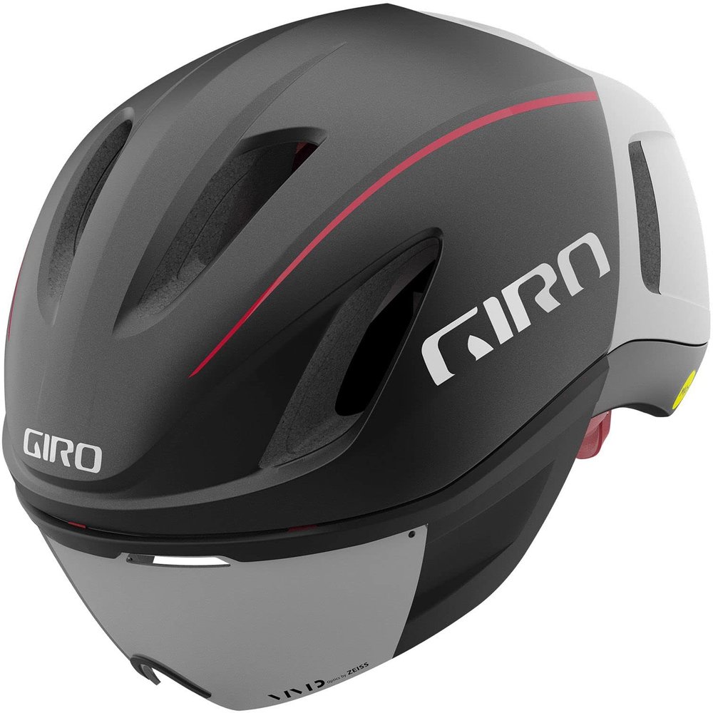 Giro Vanquish MIPS Adult Road Cycling Helmet - Matte Black/White/Bright Red, Small (51-55 cm)