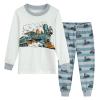 Boys Long Sleeve T-Shirts and Long Pants 2 Piece Cotton Shirt Pant Set, Boys Sweatshirt Clothes Set 2-8 Years (Gray, 5-6 Years) view 1