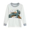Boys Long Sleeve T-Shirts and Long Pants 2 Piece Cotton Shirt Pant Set, Boys Sweatshirt Clothes Set 2-8 Years (Gray, 5-6 Years) view 2
