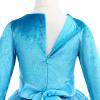 Flower Girl Velvet Dress for Kids Wedding Bridesmaid Formal Party Dress Pageant Long Maxi Prom Gown Princess First Communion Birthday Dance Bowknot Puffy Tulle Dresses Gradient - Sky Blue 9-10 Years view 4