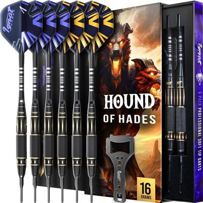 IgnatGames Premium Soft Tip Darts  6/12 Pack Brass Barrels with Aluminum Shafts, 16 GlideXPro Flight Set, Tool Kit, Giftable Case & 100 Extra Tips