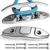 VEITHI 316 Stainless Steel Boat Folding Cleats 4-3/4 inch, Flip up Dock Cleats for Deck and Boat, Boat Tie Down Cleats Boat Dock Cleats Folding Cleats Rope Cleat Pop Up Cleats with Fasteners (2 Pack) view 1