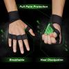 Ventilated Workout Gloves With Elastic Wrist Wraps and Open Back [Full Dexterity|Shock Absorbing], Silicon Padded for Weight Lifting, Fitness and Water Sports - for Men and Women view 3