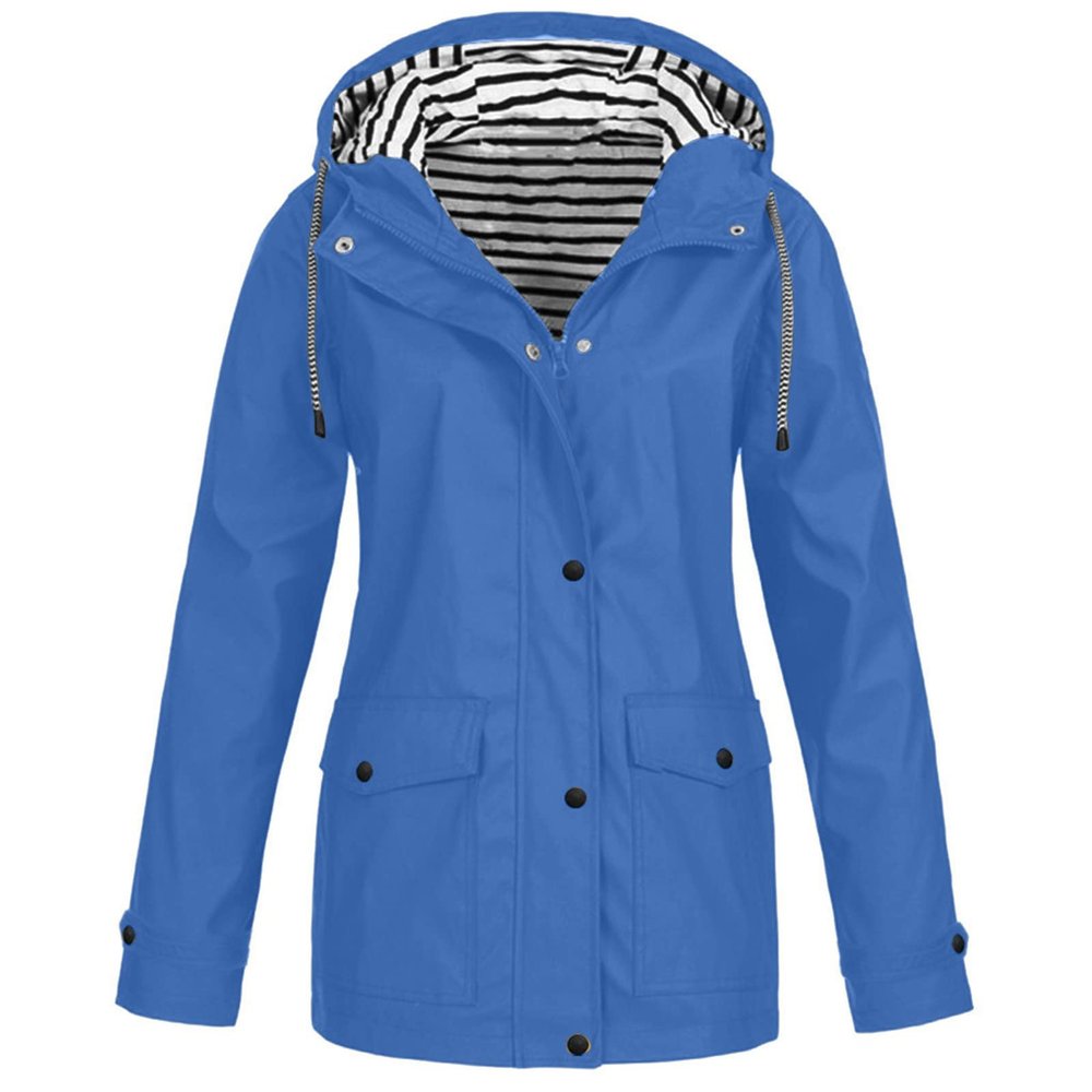 NAMTYQX Long Sleeve Oversized Spring Casual Jacket for Women College Button Front Hooded Polyester Blouse Waterproof Loose Fit Solid Jacket Women Yellow
