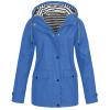 NAMTYQX Long Sleeve Oversized Spring Casual Jacket for Women College Button Front Hooded Polyester Blouse Waterproof Loose Fit Solid Jacket Women Yellow view 1
