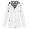 NAMTYQX Long Sleeve Oversized Spring Casual Jacket for Women College Button Front Hooded Polyester Blouse Waterproof Loose Fit Solid Jacket Women Yellow view 1