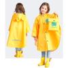 EnJoCho Kids Ponchos Waterproof Jackets Rain Wear Cartoon Rain Poncho Toddler Reusable Raincoat for Boy Girl 1-12 Years Old (Yellow, 10-12 Years) view 2
