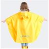EnJoCho Kids Ponchos Waterproof Jackets Rain Wear Cartoon Rain Poncho Toddler Reusable Raincoat for Boy Girl 1-12 Years Old (Yellow, 10-12 Years) view 3