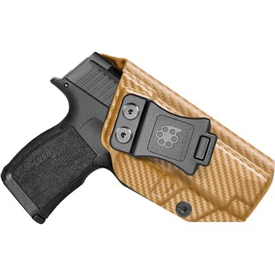 Amberide Sig P365XL IWB Holster,Kydex-Boltaron Inside Waistband Fit Sig P365 XL 9mm Pistol,Low-Print Slim Design,Smooth Quick-Draw Retention,Full Trigger Coverage,030 Cant Adjustment