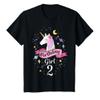 2 Year Old Girl Birthday Unicorn Shirt 2nd Birthday T-Shirt view 1