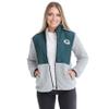 FOCO Green Bay Packers NFL Womens Sherpa Soft Zip Up Jacket - L view 1