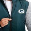 FOCO Green Bay Packers NFL Womens Sherpa Soft Zip Up Jacket - L view 3