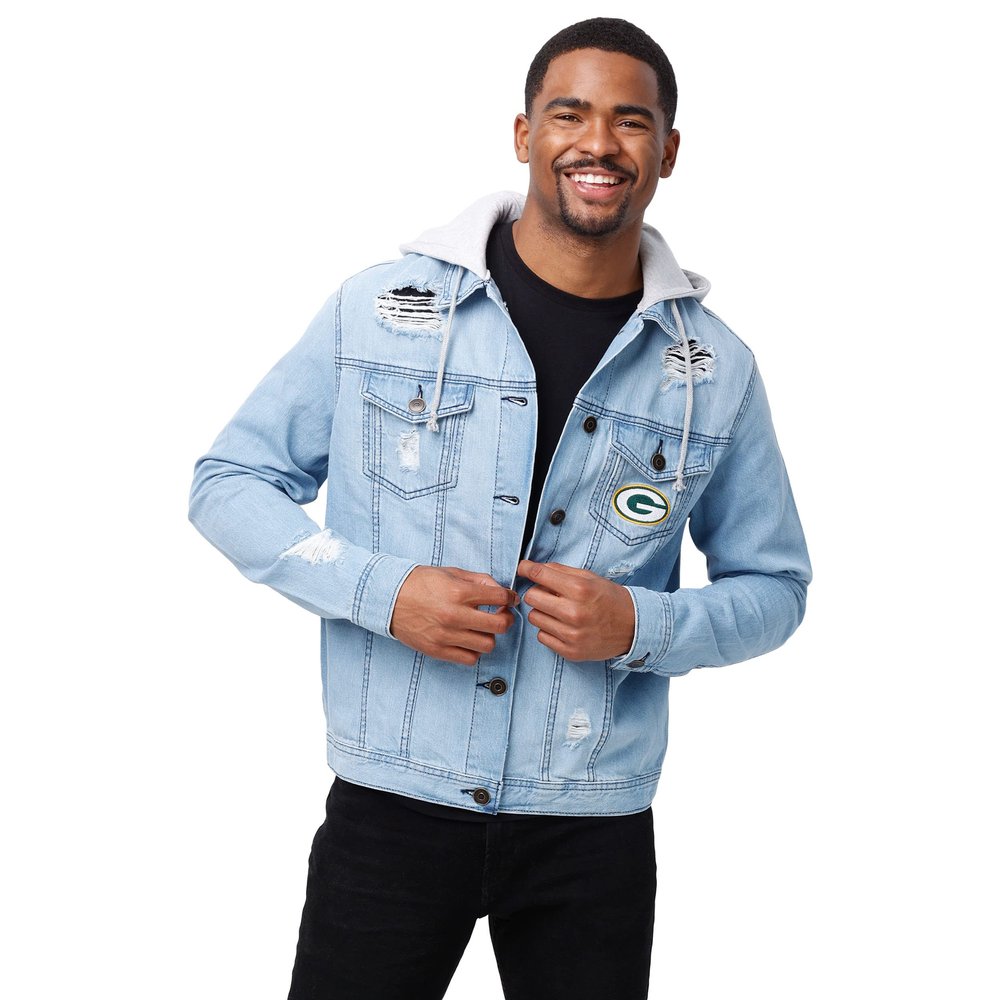 FOCO Green Bay Packers NFL Mens Denim Days Jacket - M