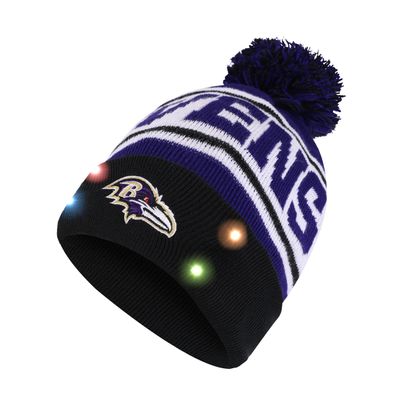 FOCO Baltimore Ravens NFL Snow Stealer Light Up Beanie
