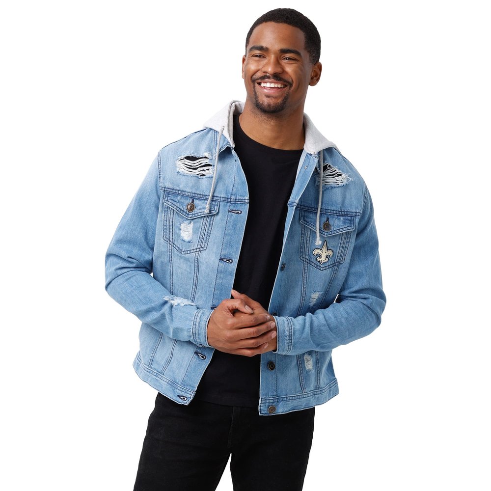 FOCO New Orleans Saints NFL Mens Denim Days Jacket - XXL