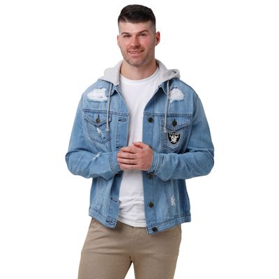 FOCO Las Vegas Raiders NFL Mens Denim Days Jacket - XL