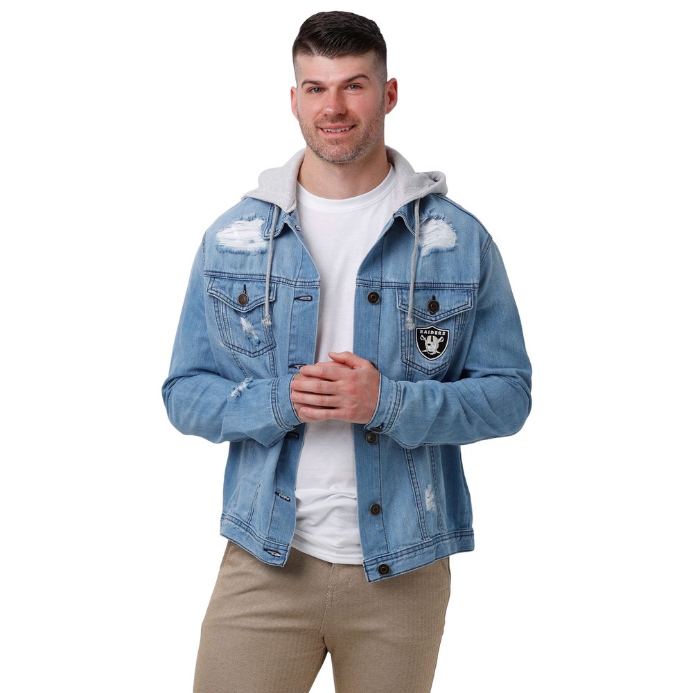 FOCO Las Vegas Raiders NFL Mens Denim Days Jacket - XL