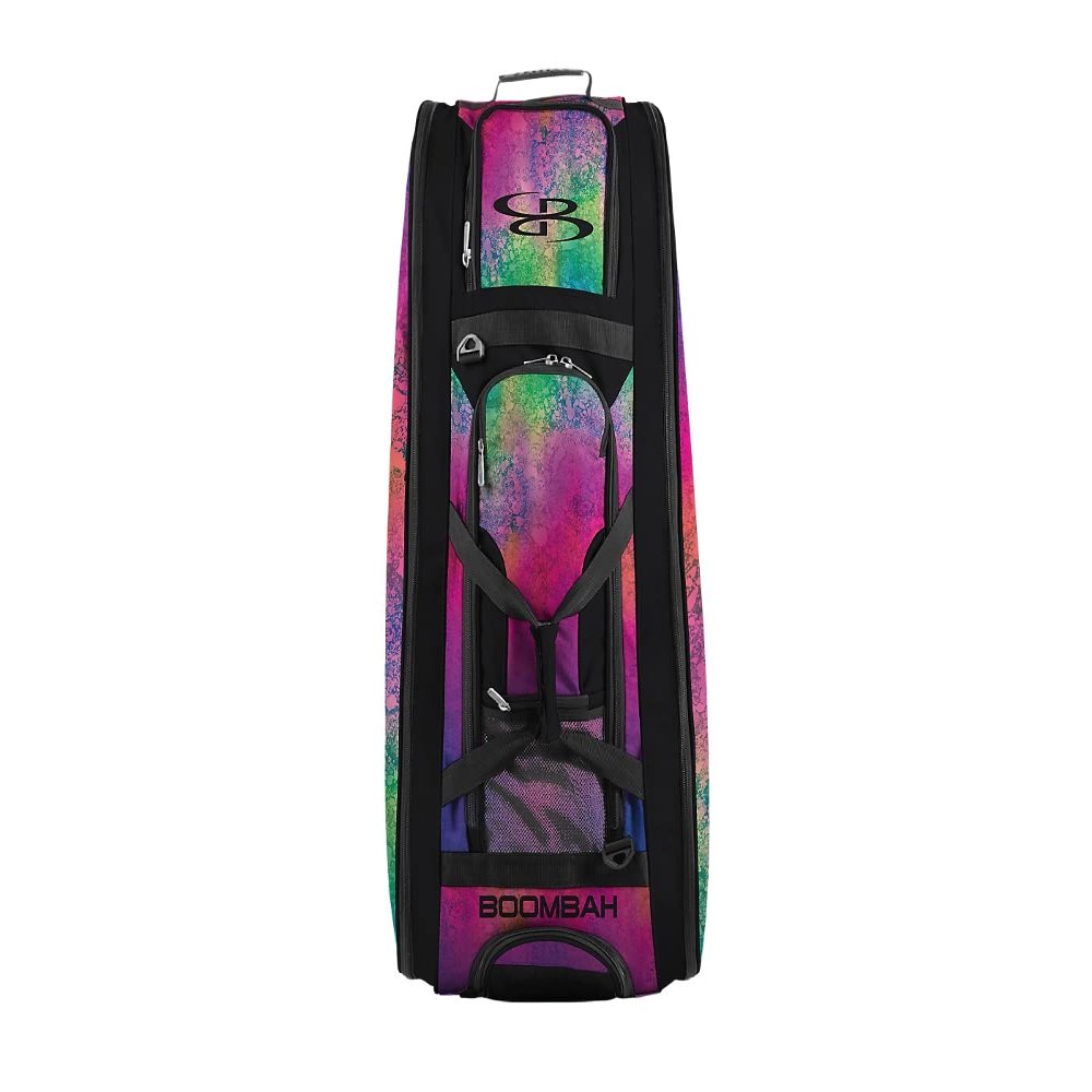 Boombah Beast Rolling Bat Bag 2.0-40" x 14" x 13" - Blast Multi - Holds 8 Bats, Glove and Shoe Compartments