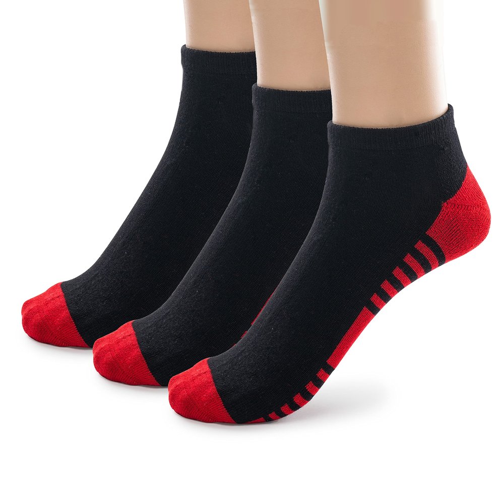 Silky Toes Boys and Girls Athletic Ankle Socks No Show Viscose Bamboo Cushioned Socks for Kids, 3 or 6 Pairs