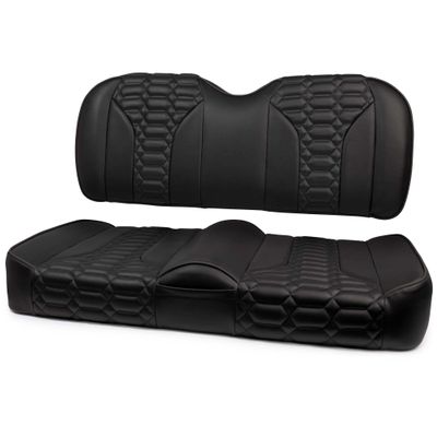 MODZ FS2 Custom Golf Cart Front Seat for Club Car Precedent/Onward/Tempo - [2004-Up] - Black Base - Cobra Pattern