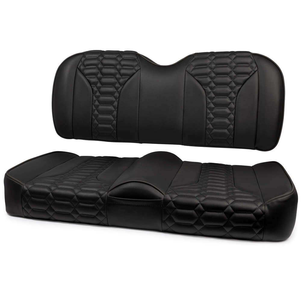 MODZ FS2 Custom Golf Cart Front Seat for Club Car Precedent/Onward/Tempo - [2004-Up] - Black Base - Cobra Pattern