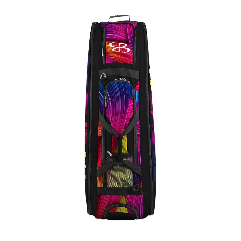 Boombah Beast Rolling Bat Bag 2.0-40" x 14" x 13" - Flow Multi - Holds 8 Bats, Glove and Shoe Compartments